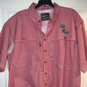 Ole Miss Drake Wingshooter short sleeve button up